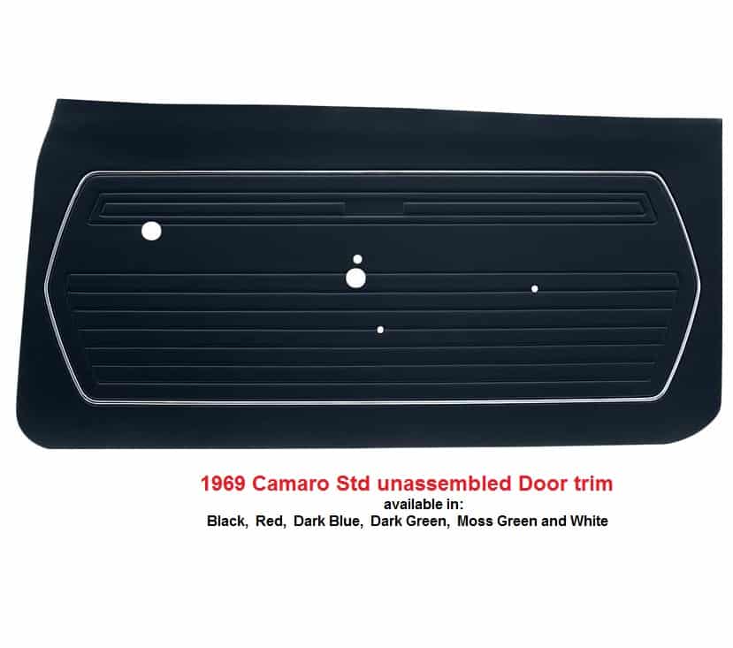 Door Trims: 69 Camaro Standard (Unassembled - PAIR)
